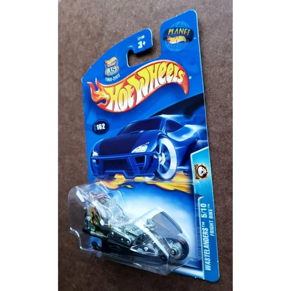 Hot Wheels FRIGHT BIKE WASTLANDERS Clear 162 & MAINLINE Series Clear RED 133 LOT